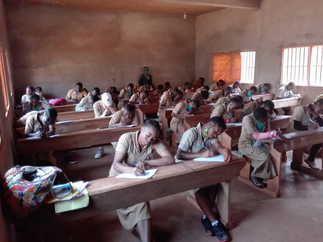 Students of Government Bilingual High School Mbouda in essay and poetry writing competition